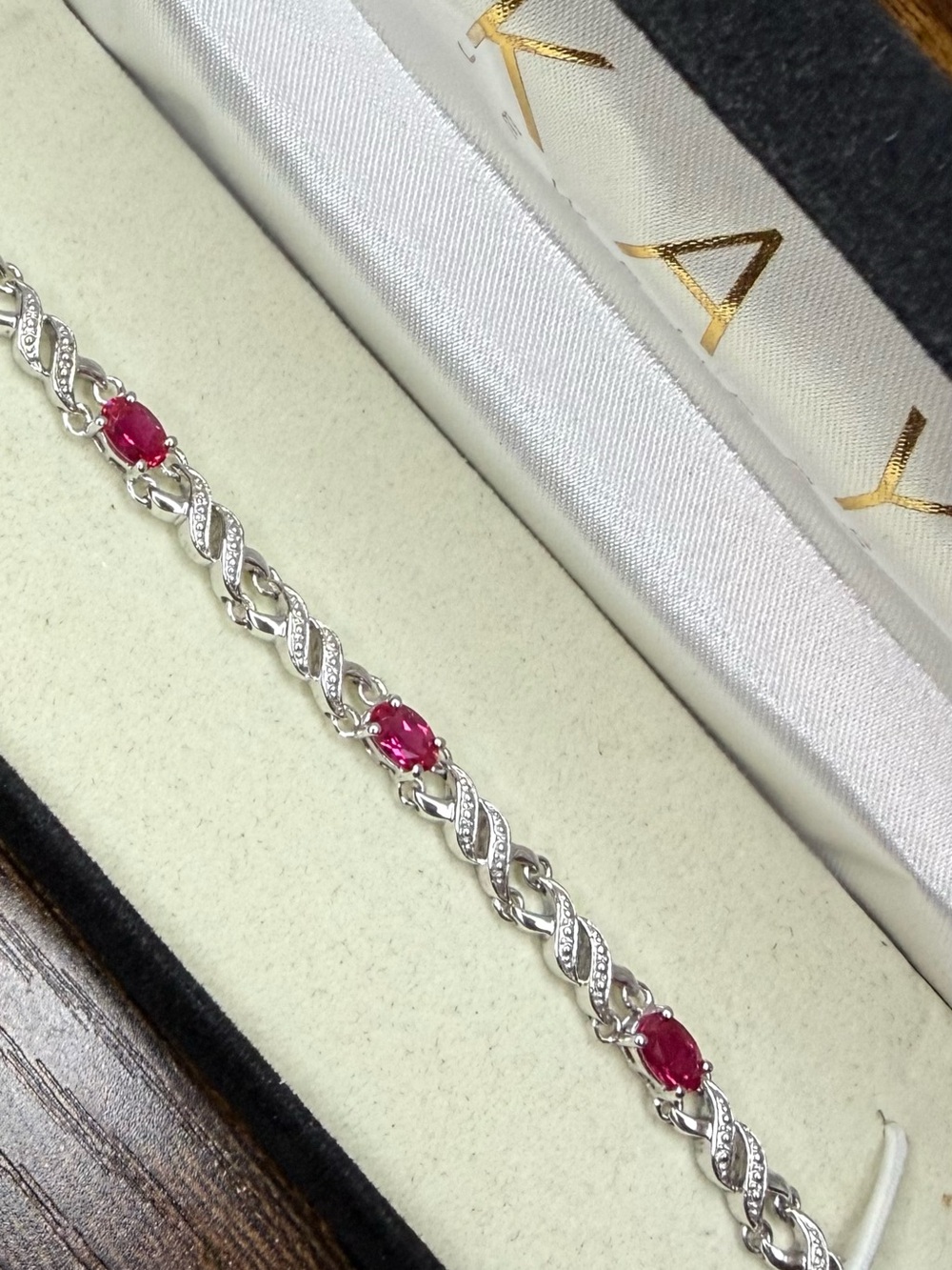 Ruby & Diamond Tennis Bracelet